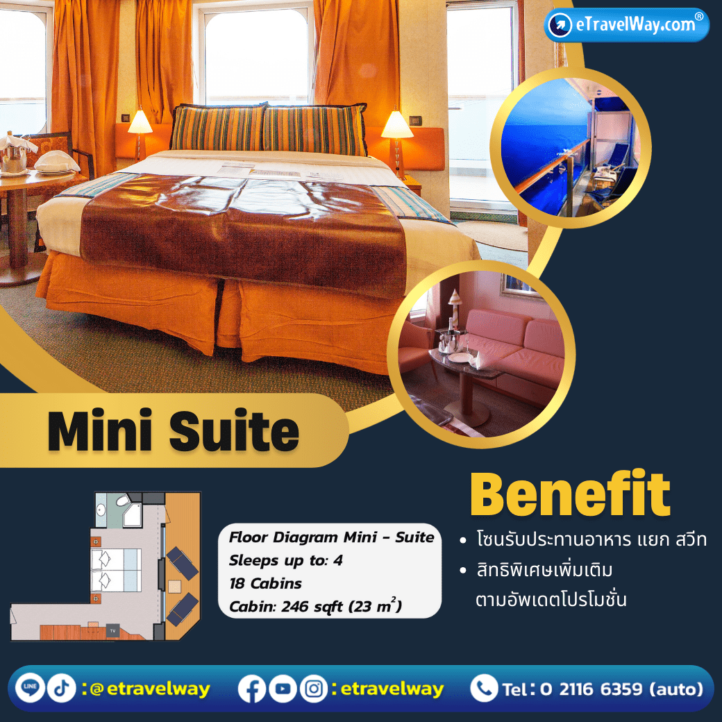 ห้องพักแบบมินิสวีท Mini Suite Cabin